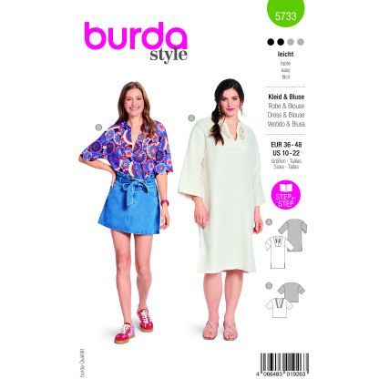Patron Burda 5733 - Robe portefeuille élégante