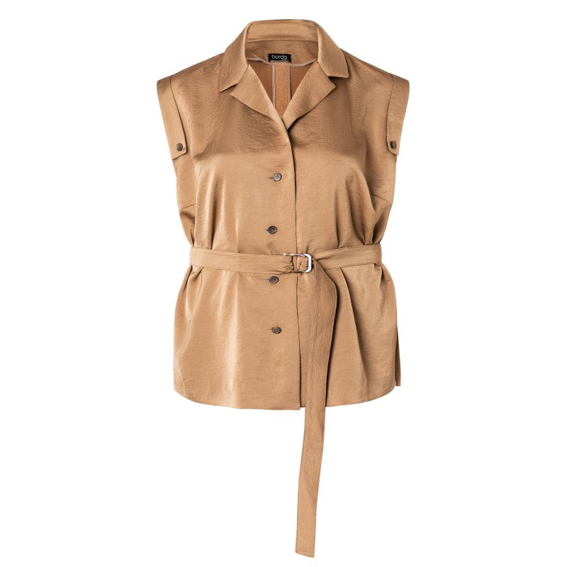 Patron Burda 5734 - Blouse façon gilet sans manches