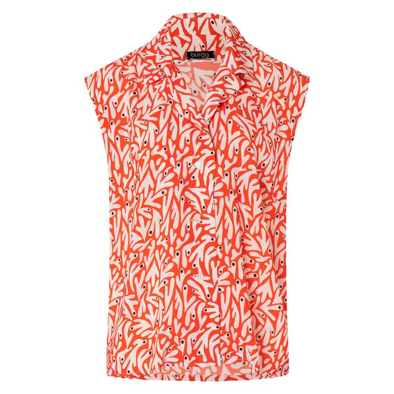 Patron Burda 5734 - Blouse façon gilet sans manches