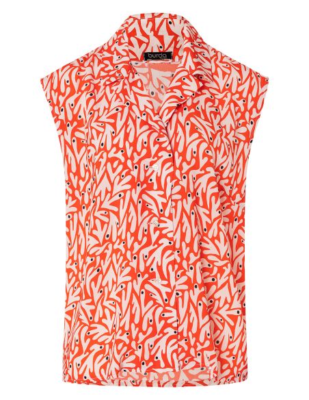 Patron Burda 5734 - Blouse façon gilet sans manches