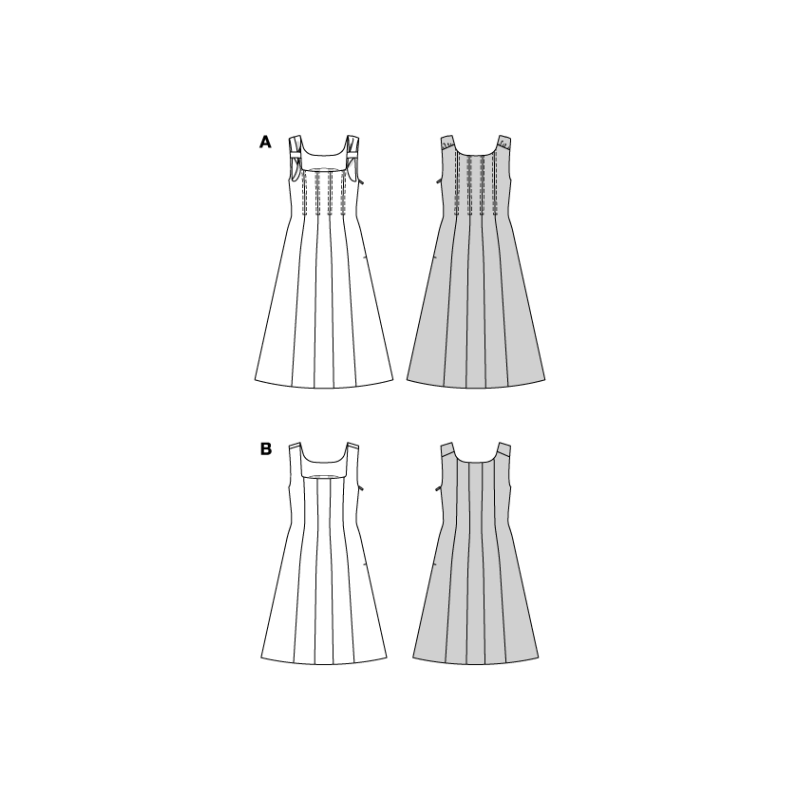 Patron Burda 5736 - Robe élégante à manches courtes