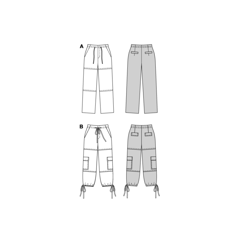 Patron Burda 5740 - Pantalon moderne avec cordon de serrage