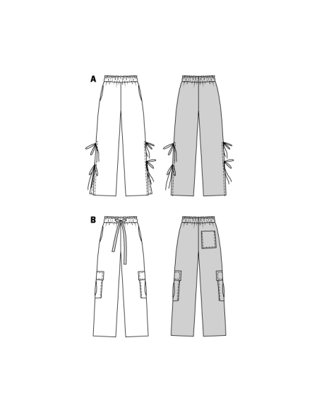 Patron Burda 5743 - Pantalon tendance avec détails innovants