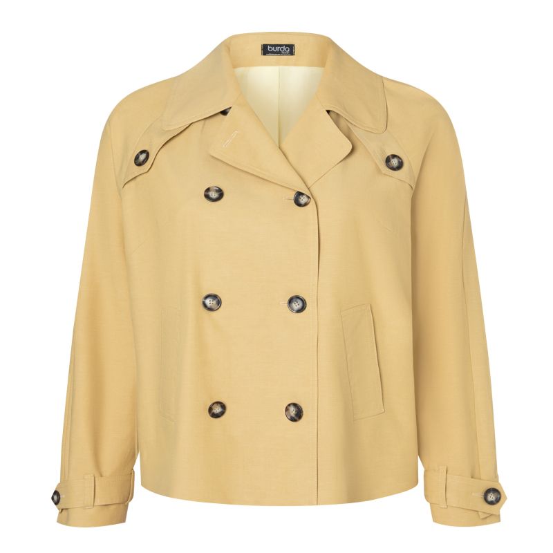 Patron Burda 5747 - Manteau et veste trench-coat pour silhouettes curvy