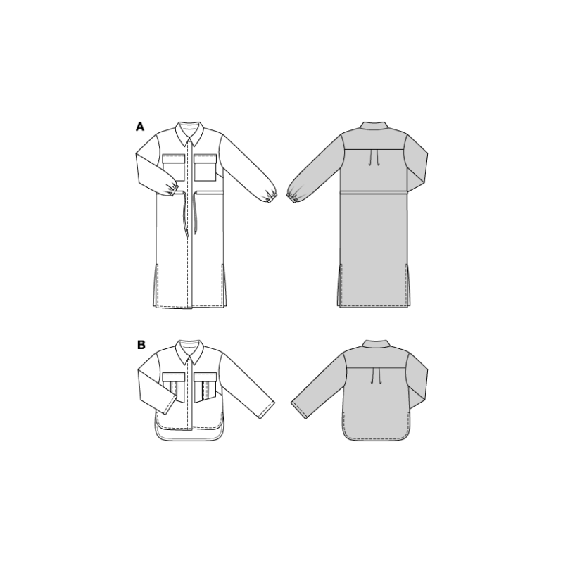 Patron Burda 5750 - Veste tendance à poches XL