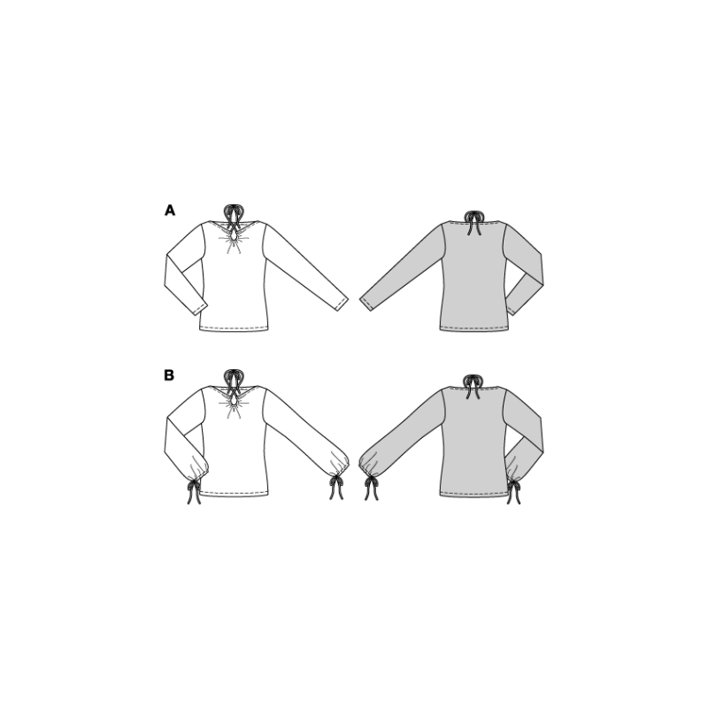 Patron Burda 5752 - T-shirts élégants avec détails raffinés