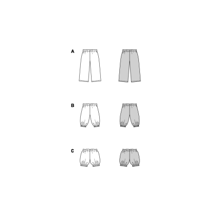 Patron Burda 9202 - Pantalon et short pour enfants avec taille élastiquée 2