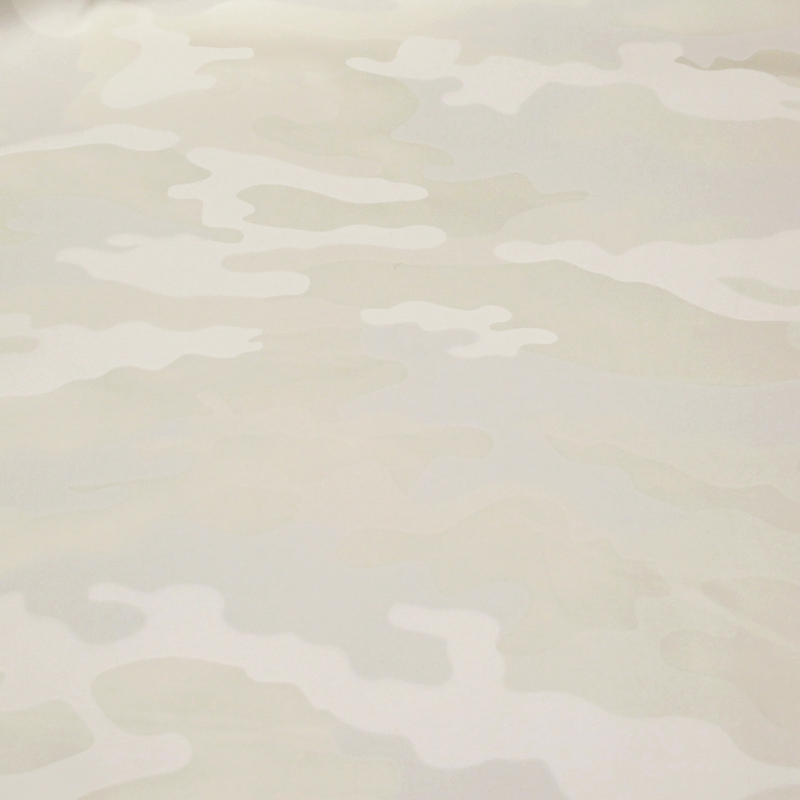 Gabardine coton & élasthanne - Millitaire ton-sur-ton blanc cassé