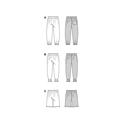 Patron Burda 9211 - Pantalon et short pour enfants avec taille élastiquée 2