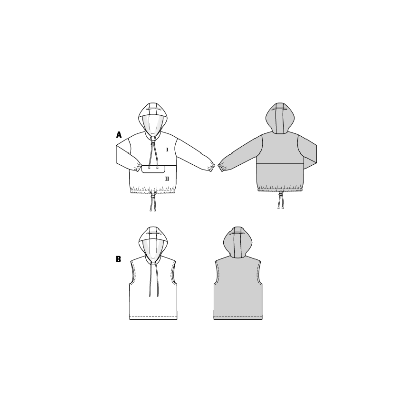 Patron Burda 9213 - Sweat-shirt pour enfants avec variations tendance