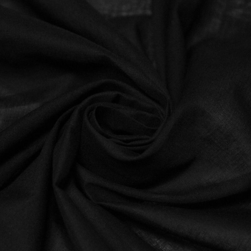 Voile 100% coton - Noir