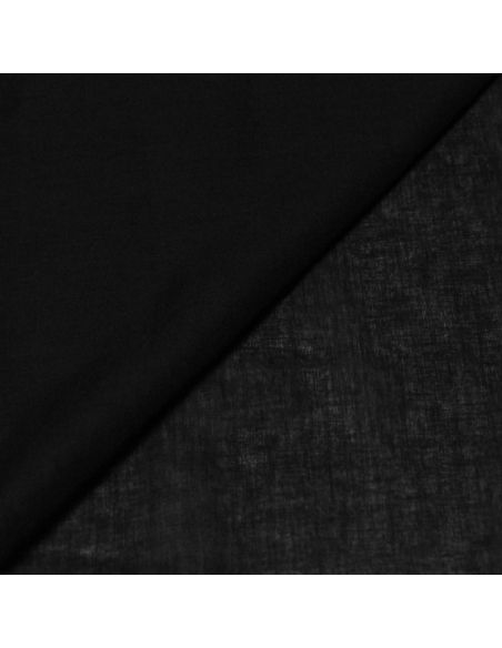 Voile 100% coton - Noir