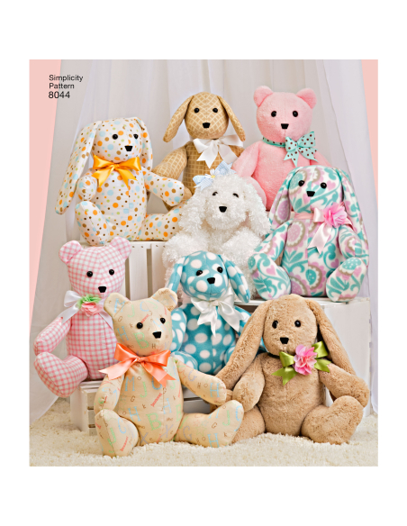 ​Patron Simplicity 8044 - Peluches en deux pièces​
