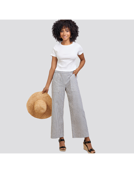 Patron Simplicity 8841.H5 (34-42) - Pantalons à enfiler à jambes larges ou étroites pour femmes