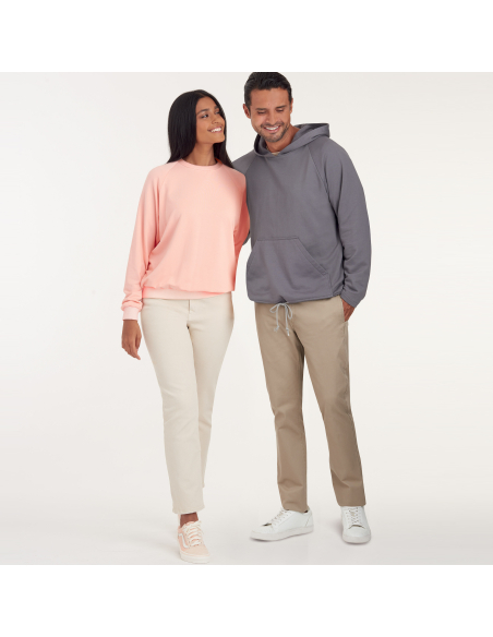 Patron Simplicity 9240.A (40-58) - Sweat-shirt unisexe à manches raglan