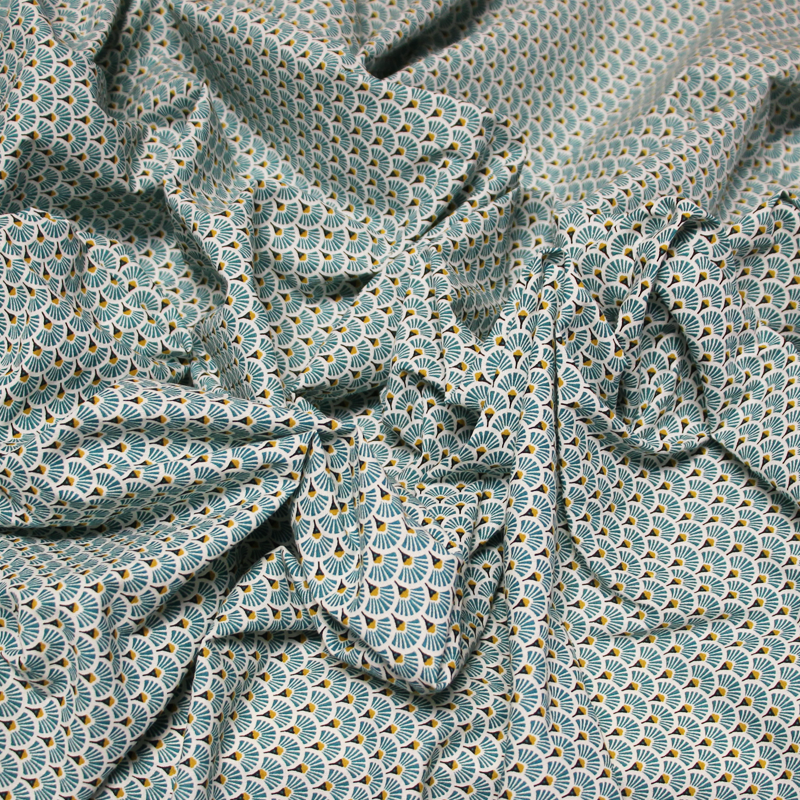 Cretonne 100% coton - Éventail canard