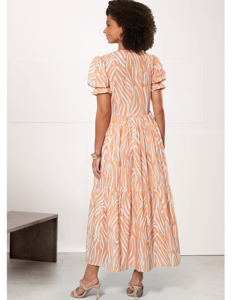 Patron Simplicity 9702.K5 (36-44) - Robe à encolure en V et taille empire