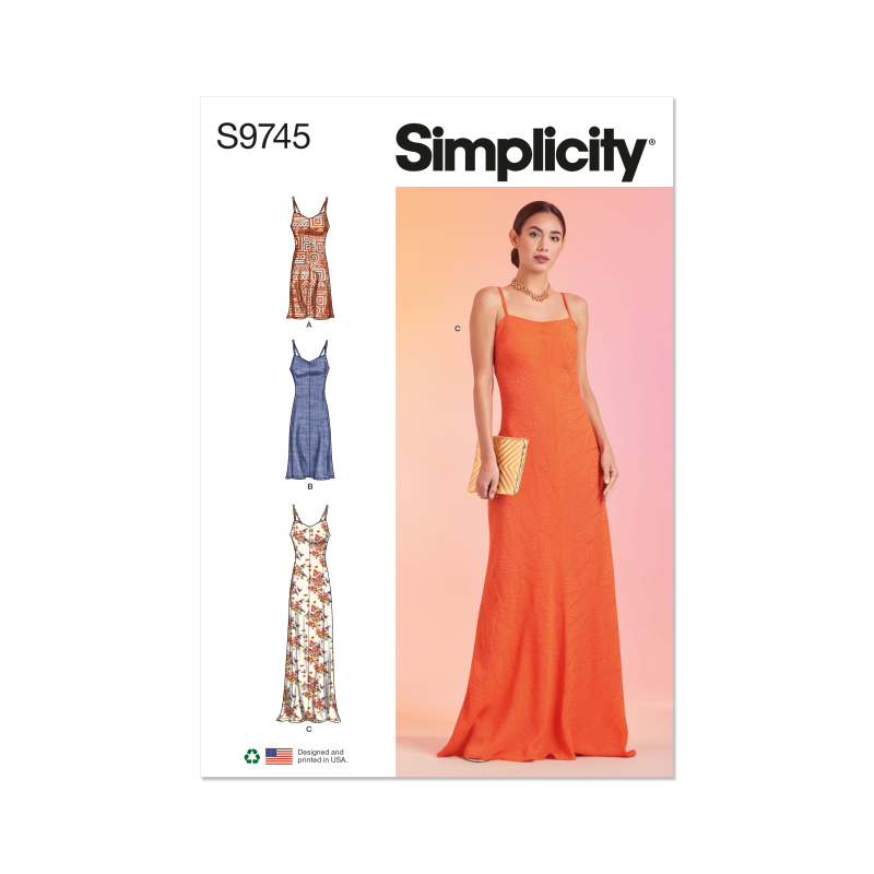 Patron Simplicity 9745.K5 (36-44) - Robe nuisette en trois longueurs