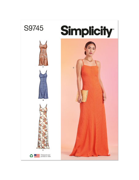 Patron Simplicity 9745.Y5 (46-54) - Robe nuisette en trois longueurs
