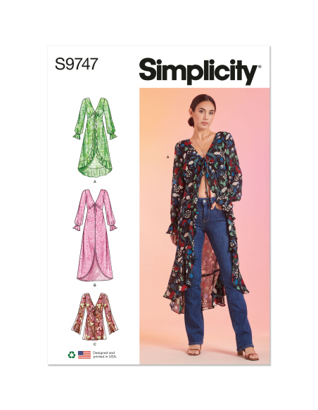 Patron Simplicity 9747.Y5 (46-54) - Dusters pour femmes en trois longueurs