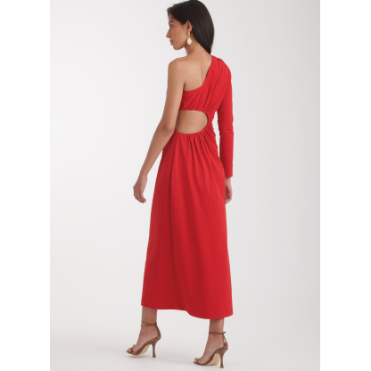 Patron Simplicity 9885.K5 (36-44) - Robe asymétrique à découpes et fronces 2