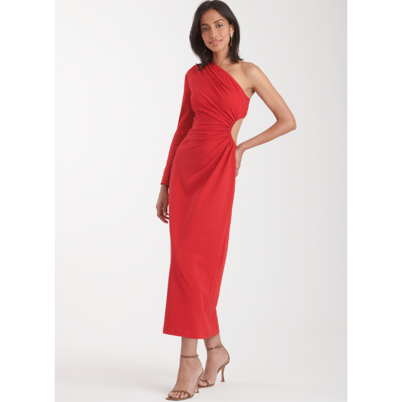 Patron Simplicity 9885.K5 (36-44) - Robe asymétrique à découpes et fronces