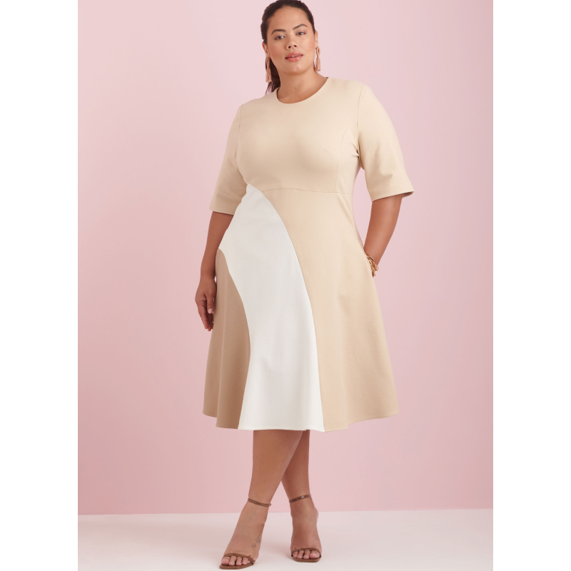 Patron Simplicity 9887.W3 (58-66) - Robe ajustée avec variations de longueur