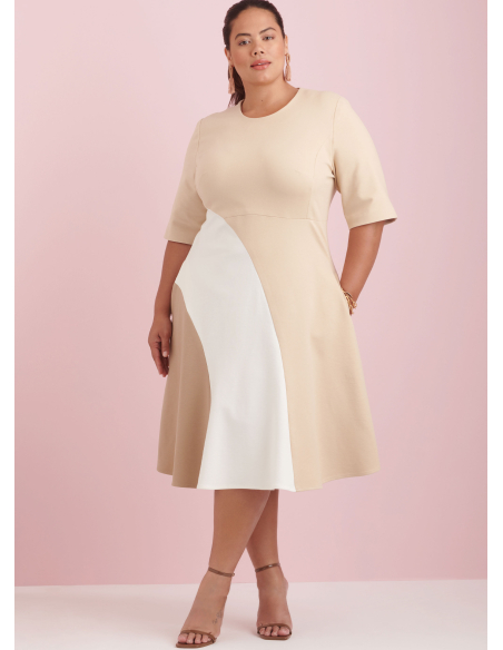 Patron Simplicity 9887.W3 (58-66) - Robe ajustée avec variations de longueur