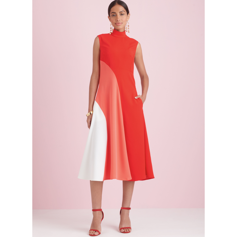 Patron Simplicity 9886.D5 (32-40) - Robe ajustée avec variations de longueur