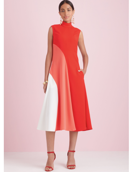 Patron Simplicity 9886.P5 (40-48) - Robe ajustée avec variations de longueur