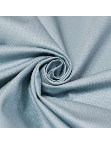 Gabardine coton & élasthanne - Bleu losanges