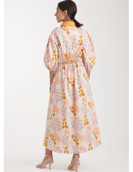 Patron Simplicity 9888.H5 (34-42) - Robe-chemise décontractée à taille élastique