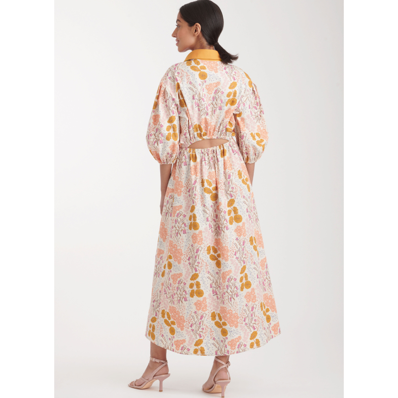 Patron Simplicity 9888.R5 (42-50) - Robe-chemise décontractée à taille élastique