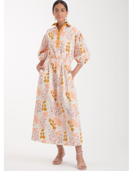 Patron Simplicity 9888.R5 (42-50) - Robe-chemise décontractée à taille élastique