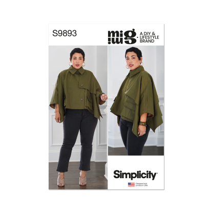 Patron Simplicity 9893 - Cape trench courte par Mimi G Style