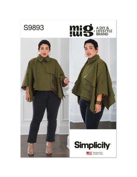 Patron Simplicity 9893 - Cape trench courte par Mimi G Style