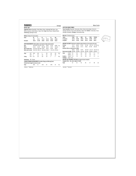 Patron Simplicity 9893 - Cape trench courte par Mimi G Style