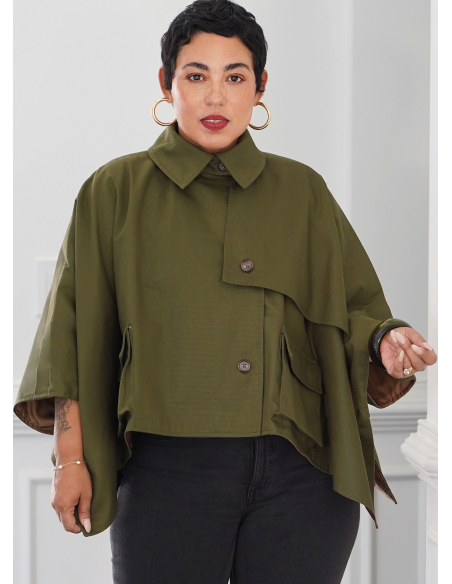 Patron Simplicity 9893 - Cape trench courte par Mimi G Style