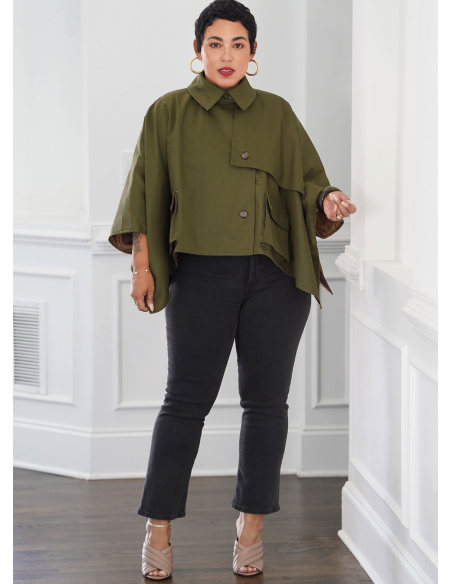 Patron Simplicity 9893 - Cape trench courte par Mimi G Style