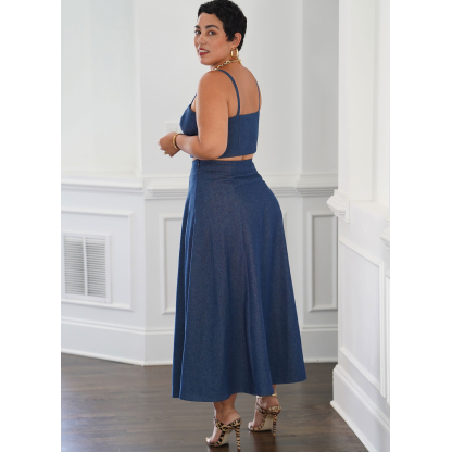 Patron Simplicity 9894.BB (48-56) - Ensemble corset court et jupe en deux longueurs 2