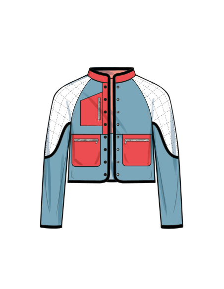 Patron Simplicity 9896.A - Sweat-shirt unisexe à manches raglan