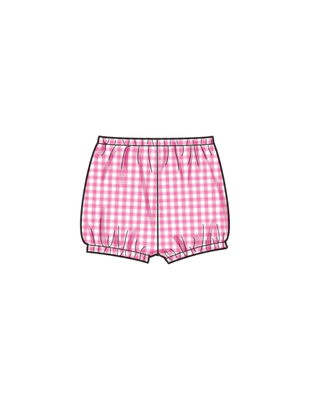 Patron Simplicity 9898.A - Robe, culotte et bandeau pour bébés