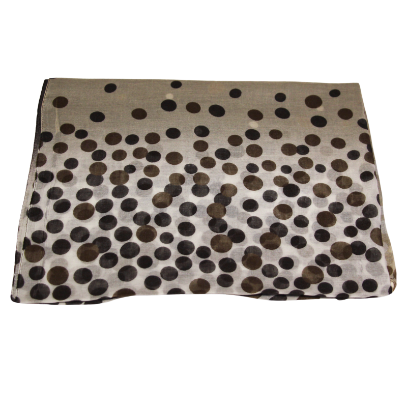 Étole 100% micromodal - Pois camaieu de marron