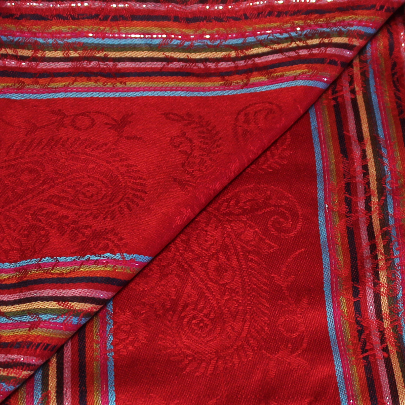 Étole 100% viscose - Jaipur rouge rosé