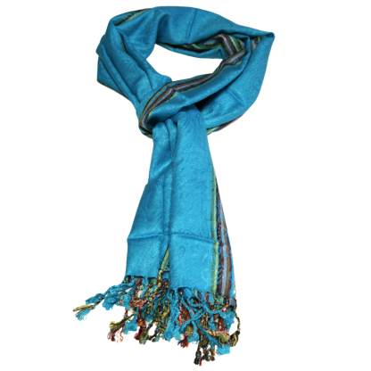 Étole 100% viscose - Jaipur turquoise