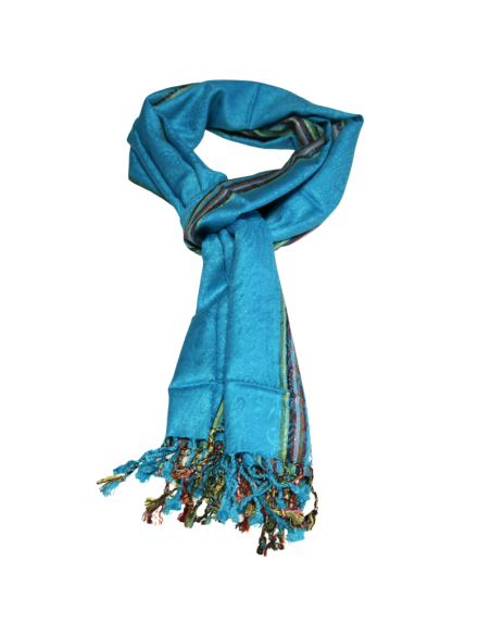 Étole 100% viscose - Jaipur turquoise
