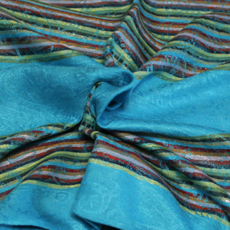 Étole 100% viscose - Jaipur turquoise