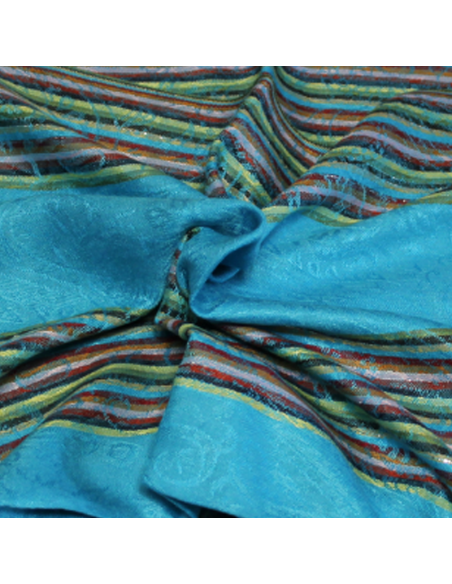 Étole 100% viscose - Jaipur turquoise
