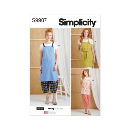 Patron Simplicity 9907.A - Tabliers et pantalons pour femmes par Elaine Heigl Designs