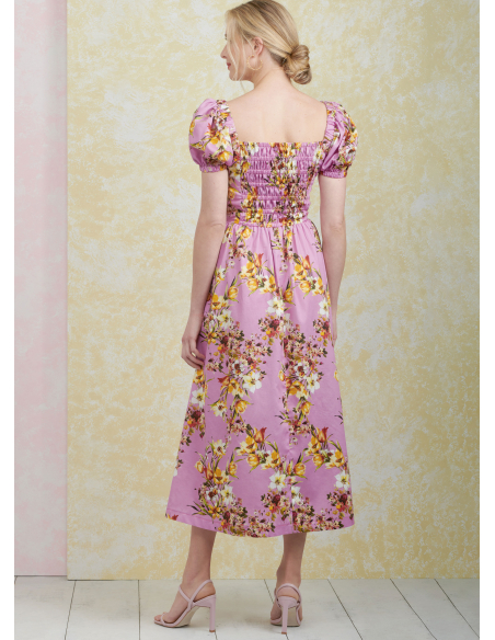 Patron Simplicity 9918.P5 (40-48) - Robe à encolure cœur avec variations de manches et de longueur